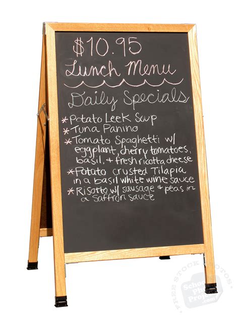 Menu Sign, FREE Stock Photo, Image, Picture: Lunch Menu Easel Sign ...