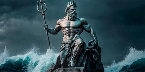 Premium Photo | Poseidon God of the Sea wielding his trident