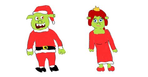 25 Animated Christmas Couples 22: Shrek and Fiona by Simpsonsfanatic33 on DeviantArt