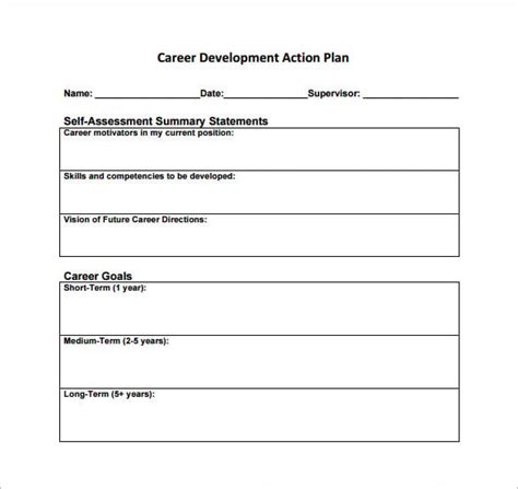 Career Plan Template Download