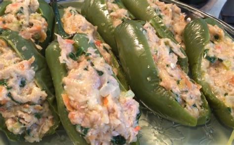 Chiles jalapeños en frio rellenos de atun - Recetas de Cocina