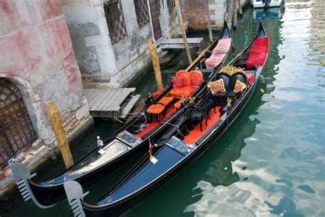 Gondola Boats in Venice stock image. Image of urban, gondola - 4356421