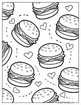 20 Burger Coloring Pages Free PDF Printables sketch template