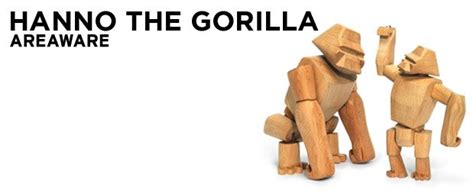 Hanno the Gorilla : Wooden toy gorillas with elastic limbs.