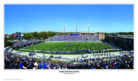 James Madison Dukes Football Posters Prints, Bridgeforth Stadium Panoramic Photo Photographs ...