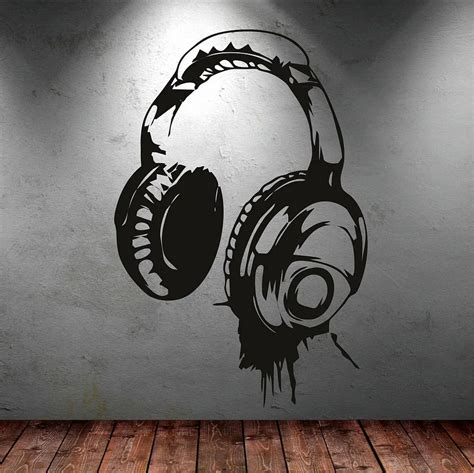 Aliexpress.com : Buy Headphones Music DJ Wall Stickers Art Design Wall ...