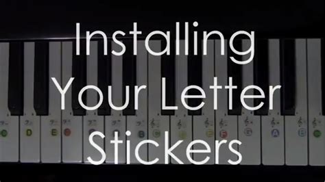 How to install your piano notes stickers - YouTube