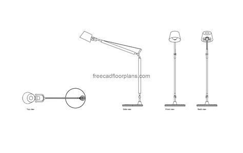 Modern Desk Lamp, AutoCAD Block - Free Cad Floor Plans