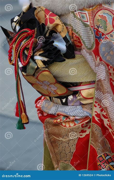 Japanese Kimono Fabric Detail Stock Photo - Image of tokyo, sandal: 1269524