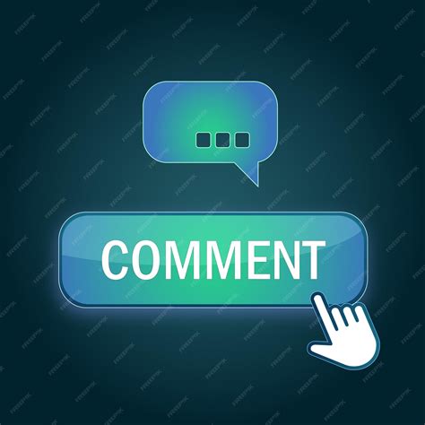 Premium Vector | Comment Button