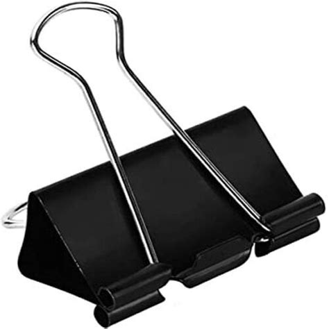 Easy To Use Extra Large Binder Clips For Big Paper Clamps For Office Supplies, Black Color at ...