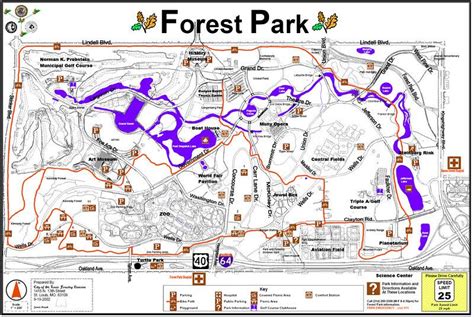 Map of Forest Park, St Louis, MO | Forest park, Forest park st louis, Forest