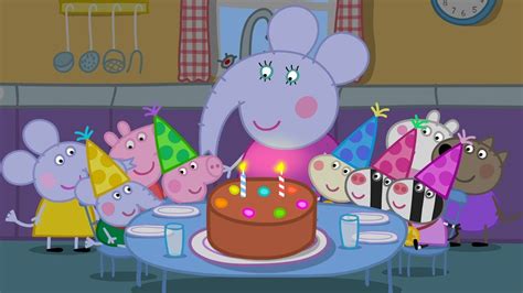 Peppa Celebrates Edmond Elephants Birthday! - YouTube