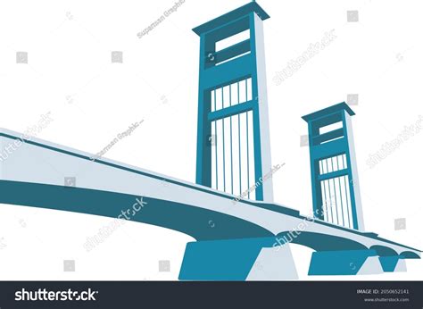 Ampera Bridge Icon Palembang City Stock Vector (Royalty Free) 2050652141 | Shutterstock