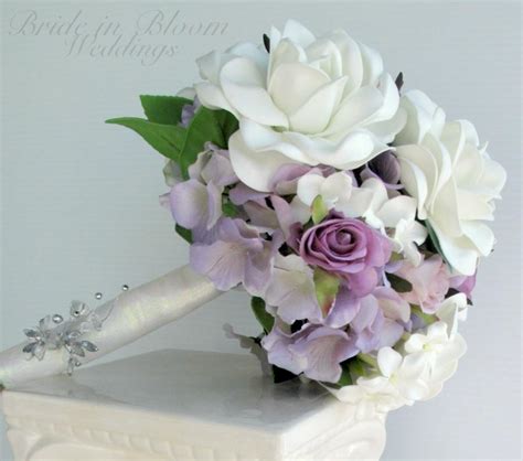 Gardenia Wedding Bouquet White Lavender Rose Bridal Bouquet #2467551 - Weddbook