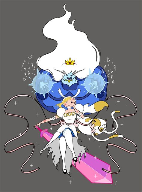 Fionna, Cake and Ice Queen fan art : adventuretime