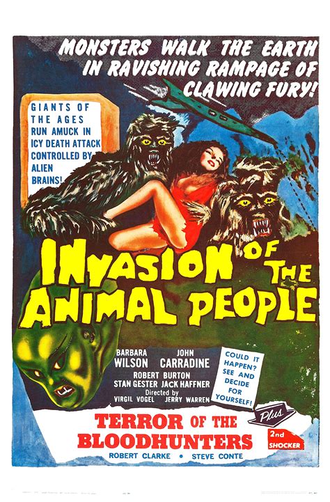 Invasion of the Animal People (1959) | Exploitation movie, Science fiction movie posters, Movie ...