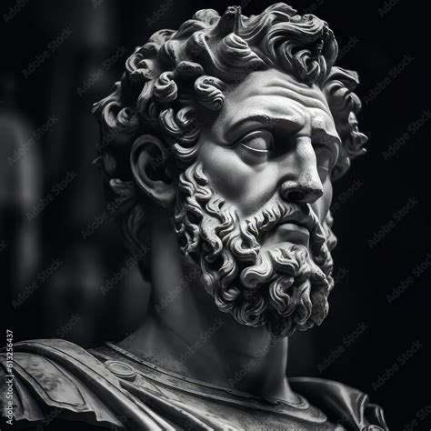 Marcus Aurelius statue, Stoics and stoicism motivational and inspirational quotes, Generative AI ...