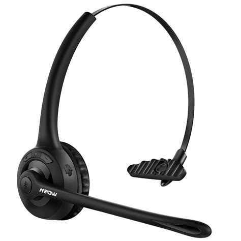 Mpow Pro Trucker Bluetooth Headset/Cell Phone Headset with Microphone, Office Wireless Headset ...