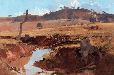 Arthur_Streeton_-_The_creek. | Landscape paintings, Landscape ...