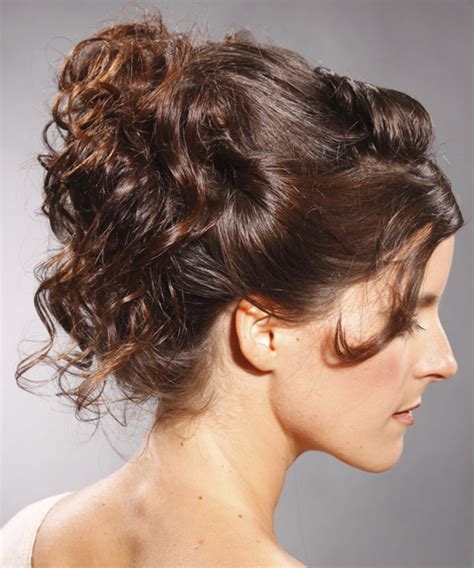 Curly Formal Updo Hairstyle - Medium Brunette (Mocha) Hair Color