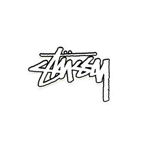 Original Stock decal - White - Sticker - Stussy