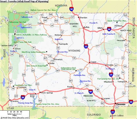 Map of Wyoming - TravelsFinders.Com