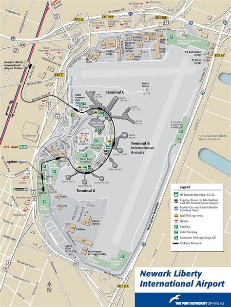 Map of Newark Liberty airport | Newark airport, Air cargo, Map