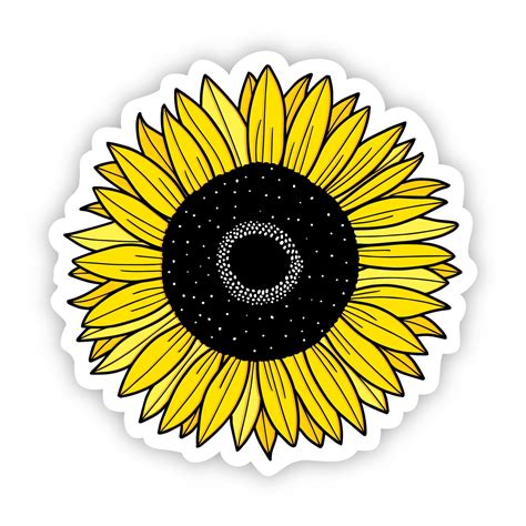 Sunflower Yellow Aesthetic Sticker – Big Moods