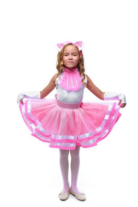 Pink cat girls Halloween costume Kids animal costume Children | Etsy