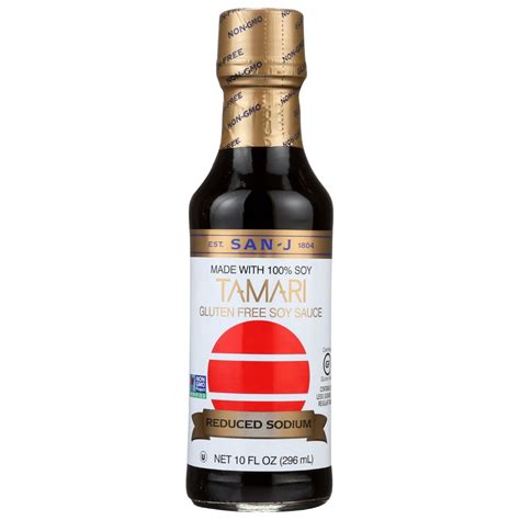 San J Tamari Soy Sauce Reduced Sodium, 10 Fl Oz - Walmart.com - Walmart.com