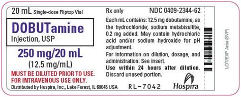 Dobutamine - FDA prescribing information, side effects and uses