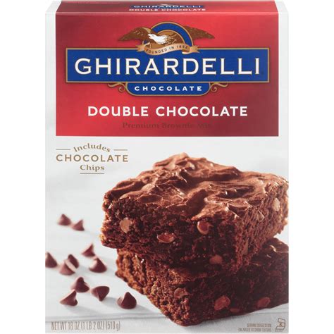 Ghirardelli® Double Chocolate Premium Brownie Mix 18 oz. Box - Walmart.com - Walmart.com