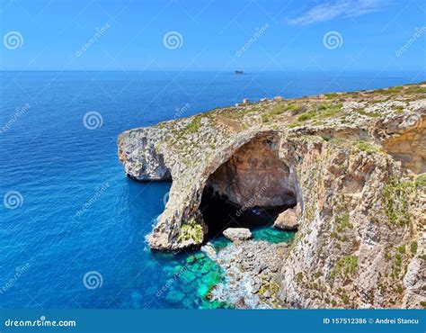 Blue Grotto, Malta stock photo. Image of stone, coastline - 157512386