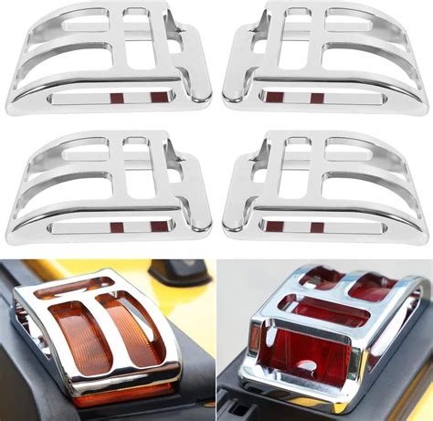 For Hummer H2 Chrome Billet Top Corner Marker Light Guards Trim Accessories | eBay