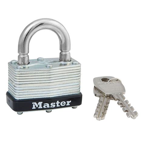 Master Lock 1-3/4 in. Laminated Steel Padlock with Breakaway Shackle ...