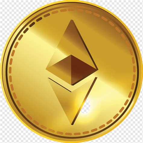 Ethereum coin icon luxury golden design, png | PNGWing