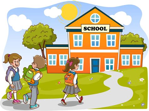 children going to school cartoon vector 21592930 Vector Art at Vecteezy