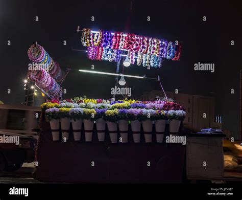 street flower shop counter Stock Photo - Alamy