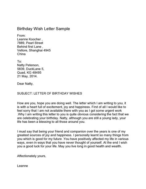 Happy Birthday Letter By Letter