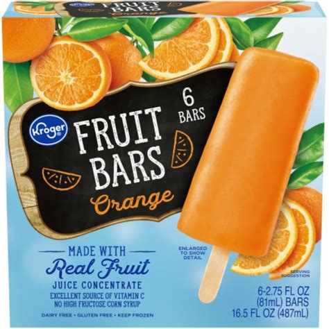 Kroger® Orange Frozen Fruit Bars, 6 ct - Smith’s Food and Drug