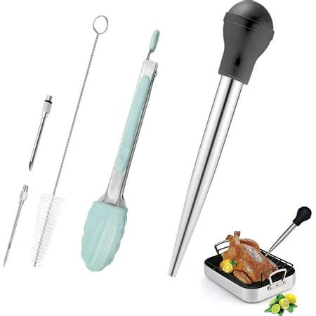 Turkey Baster Cooking Set,Baster Syringe for Cooking,Stainless Steel ...