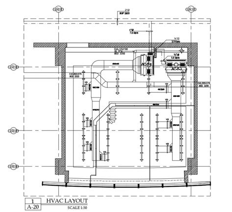 HVAC layout 2d cad drawing of autocad file - Cadbull