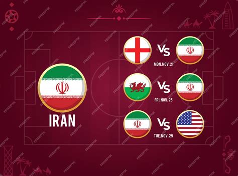 Premium Vector | All Match Schedules of World Championship for Iran ...