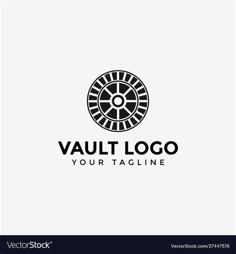 Vault logo design template Royalty Free Vector Image