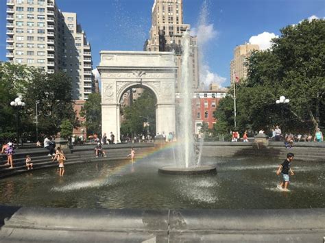 Rainbow in the Fountain - Washington Square Park Blog