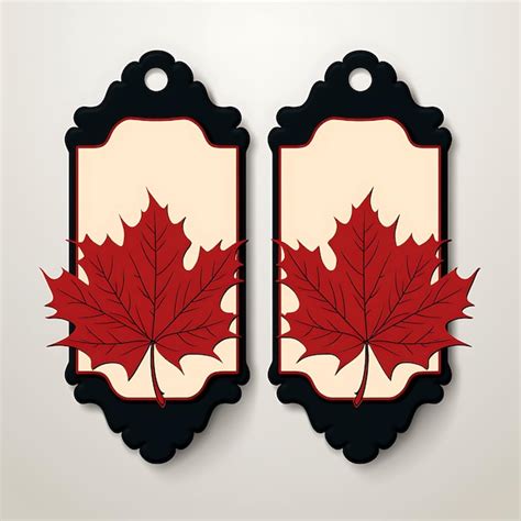 Premium AI Image | Maple Leaf Shape Tag Card Red Color Cardstock Maple ...