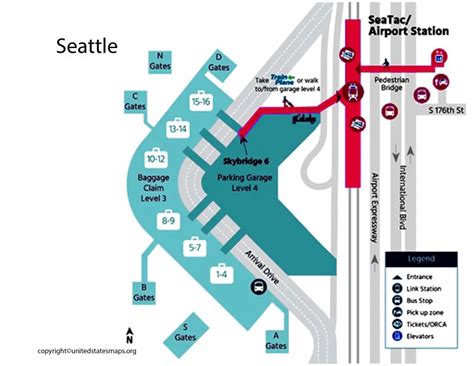 Seattle Airport Map | Map of Seattle Airport Terminals