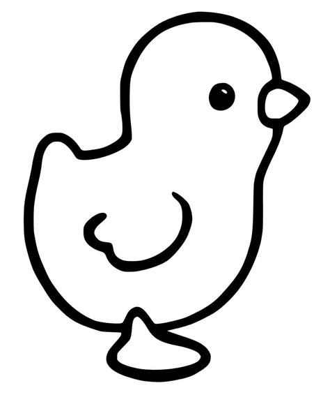 Very Simple Chick coloring page - Download, Print or Color Online for Free