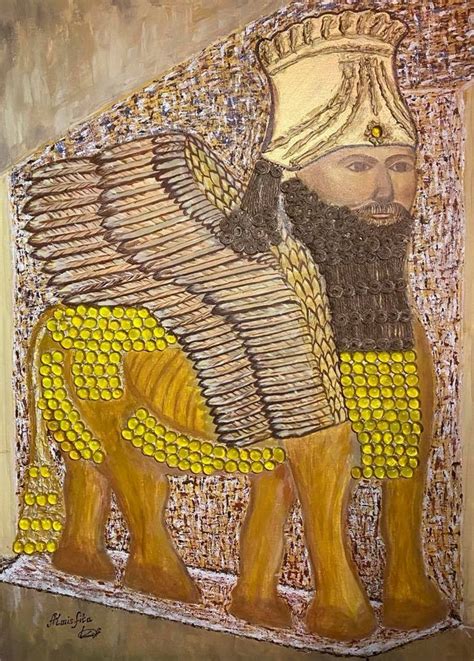 Gilgamish Mesopotamian culture Painting by AlmisfiTa Art | Saatchi Art